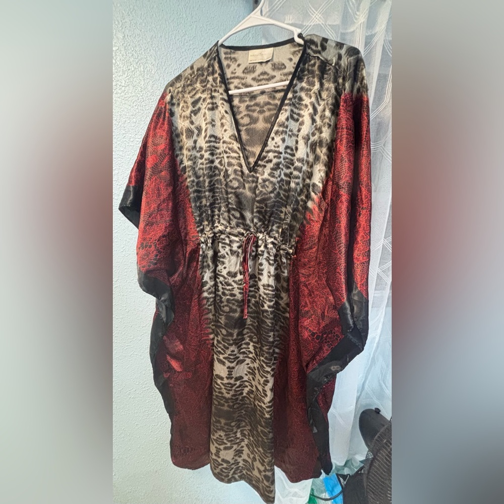 Bobbie Brooks Red and Leopard Print Dress
